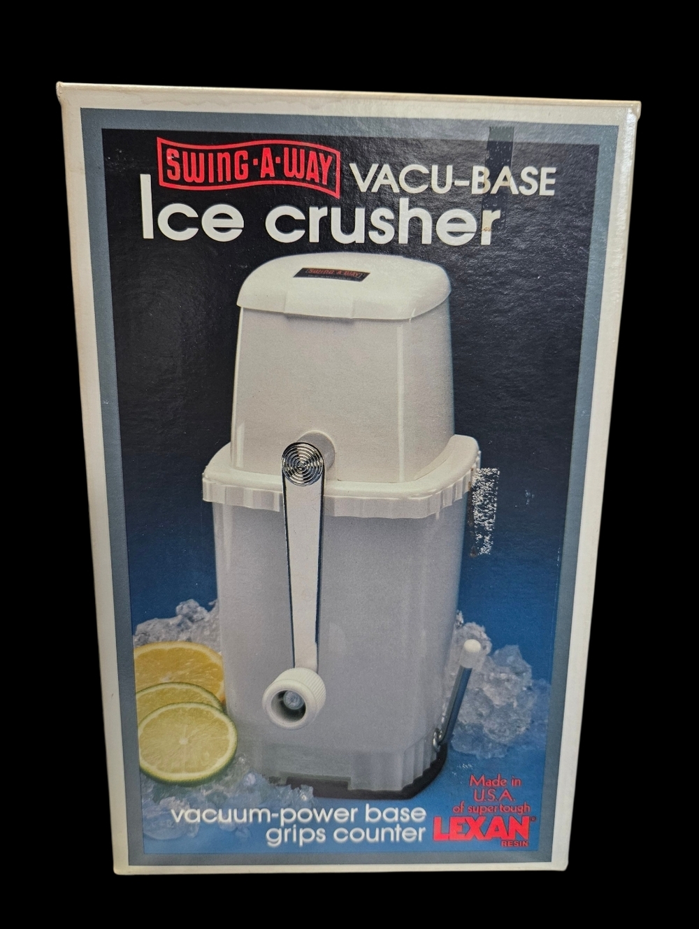 Vintage Swing-A-Way Vacu-Base Ice Crusher,  Manual Kitchen Appliance